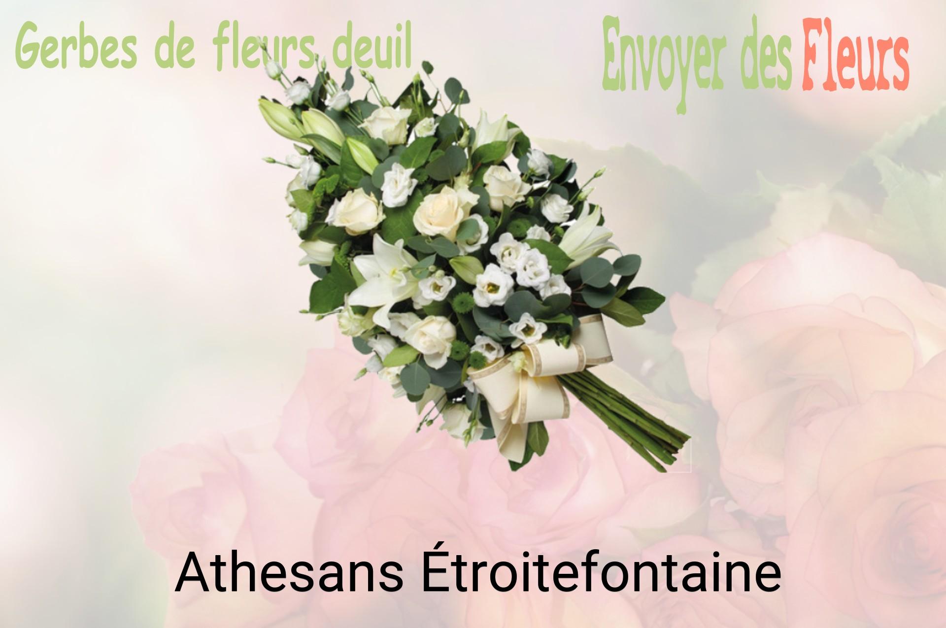 Gerbe de fleurs de deuil livrée à Athesans-Étroitefontaine